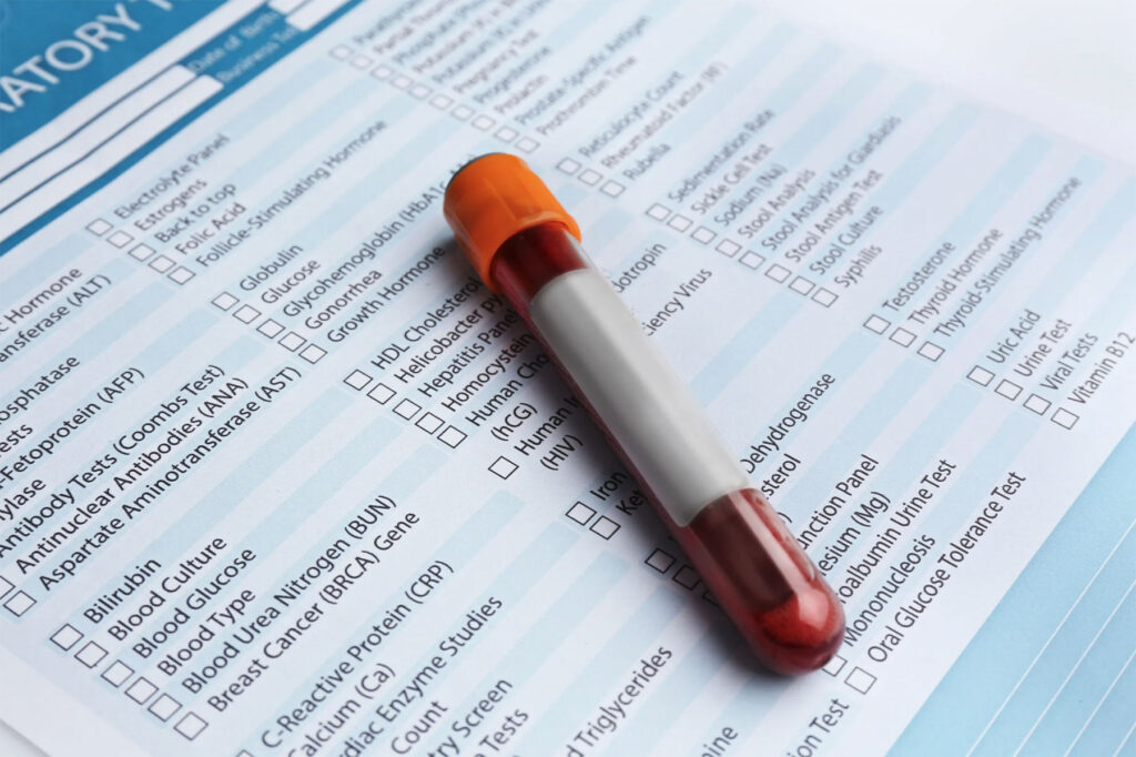 Screenshot Patient receiving personalized blood test results at Higher Health Centre